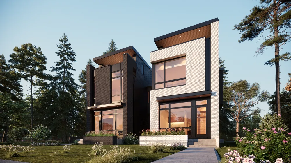 Rendering of a contemporary infill